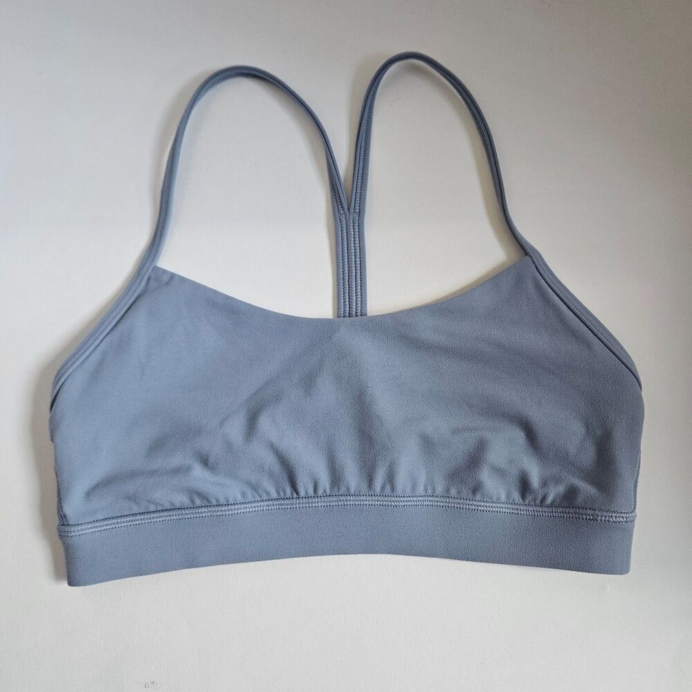 lululemon flow y nulu sports bra blue size 6